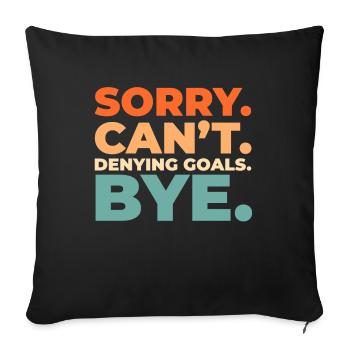 Eishockey Torwart - Sofakissenbezug 45 x 45 cm - Schwarz - Vorne