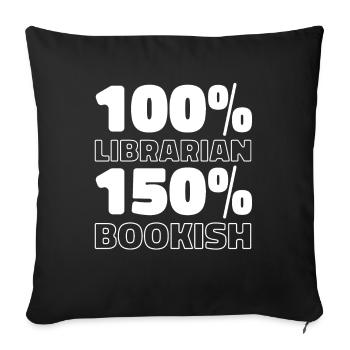 Bibliothécaire - Housse de coussin décorative 45 x 45 cm - noir - Devant
