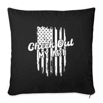 Funny Art Painter Check Out My Art Drawing Usa - Sofakissenbezug 45 x 45 cm - Schwarz - Vorne