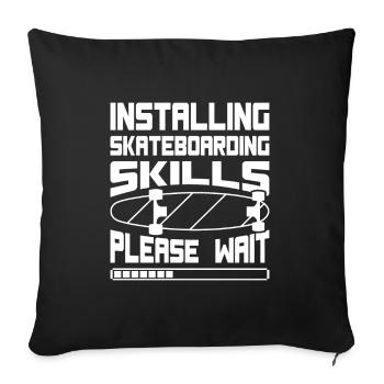 Skateboard Art For Boys Girls Men Skateboard Gifts - Sofa pillowcase 17,3'' x 17,3'' (45 x 45 cm) - black - Front