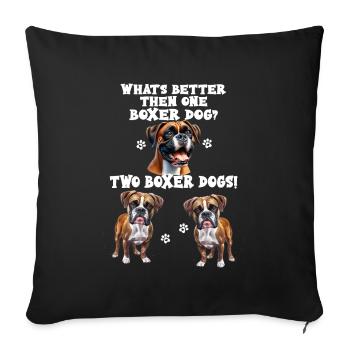 What s better than one Boxer? Two Boxer - Sofa pillowcase 17,3'' x 17,3'' (45 x 45 cm) - black - Front