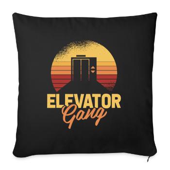 Elevator Elevator - Sofa pillowcase 17,3'' x 17,3'' (45 x 45 cm) - black - Front