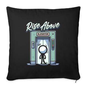 Elevator Elevator - Sofa pillowcase 17,3'' x 17,3'' (45 x 45 cm) - black - Front