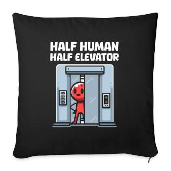 Elevator Elevator - Sofa pillowcase 17,3'' x 17,3'' (45 x 45 cm) - black - Front