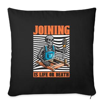 Carpenter Carpenter Skeleton - Sofa pillowcase 17,3'' x 17,3'' (45 x 45 cm) - black - Front