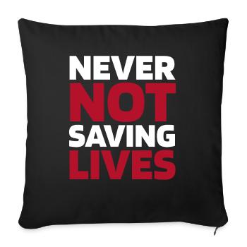 Ambulance Service Paramedic Paramedic - Sofa pillowcase 17,3'' x 17,3'' (45 x 45 cm) - black - Front