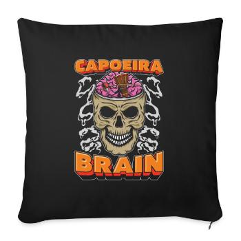 Capoeira Martial Dance Skull Capoeira Brain - Sofa pillowcase 17,3'' x 17,3'' (45 x 45 cm) - black - Front