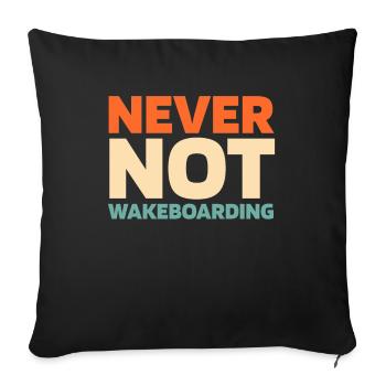 Wakeboard Wakeboarder - Sofa pillowcase 17,3'' x 17,3'' (45 x 45 cm) - black - Front