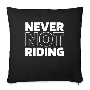 Moto Motard Moto - Housse de coussin décorative 45 x 45 cm - noir - Devant