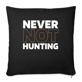 Hunting Hunter Hunting - Sofa pillowcase 17,3'' x 17,3'' (45 x 45 cm) - black - Front