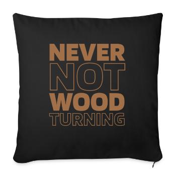 Tourneur sur bois - Housse de coussin décorative 45 x 45 cm - noir - Devant