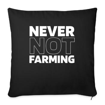 Farmer Farmer - Sofa pillowcase 17,3'' x 17,3'' (45 x 45 cm) - black - Front
