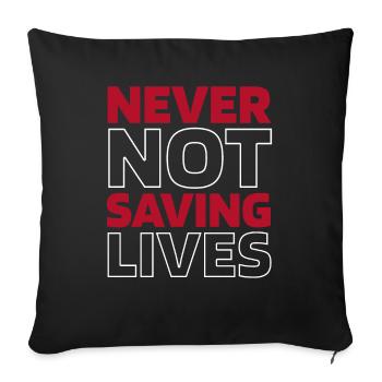 Ambulance Service Paramedic Paramedic - Sofa pillowcase 17,3'' x 17,3'' (45 x 45 cm) - black - Front