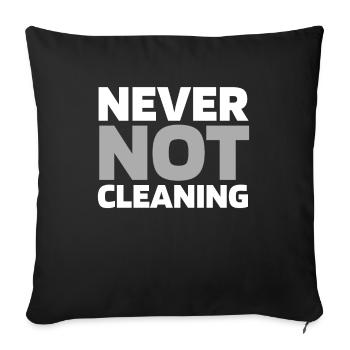 Gardien - Housse de coussin décorative 45 x 45 cm - noir - Devant