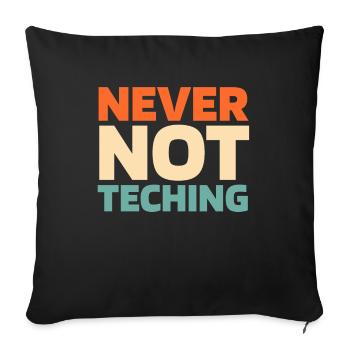 Enseignant Pédagogue - Housse de coussin décorative 45 x 45 cm - noir - Devant