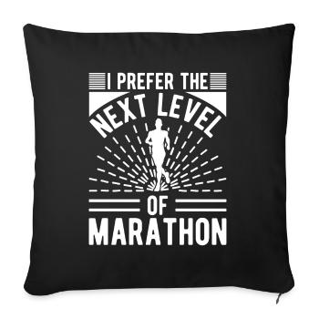 Conception de coureur de cross-country - XC Coach - Course à pied - Housse de coussin décorative 45 x 45 cm - noir - Devant