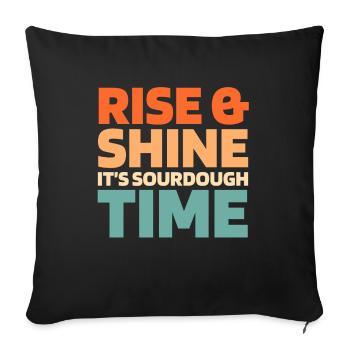 Pain au levain - Housse de coussin décorative 45 x 45 cm - noir - Devant