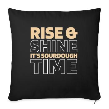 Pain au levain - Housse de coussin décorative 45 x 45 cm - noir - Devant