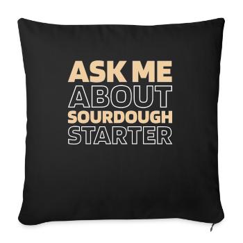 Pain au levain - Housse de coussin décorative 45 x 45 cm - noir - Devant