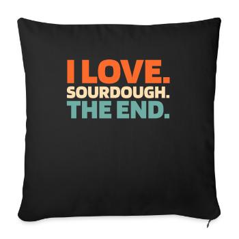 Pain au levain - Housse de coussin décorative 45 x 45 cm - noir - Devant