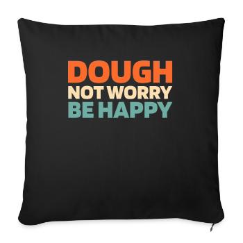 Pain au levain - Housse de coussin décorative 45 x 45 cm - noir - Devant