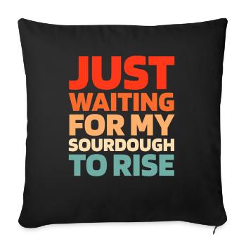Pain au levain - Housse de coussin décorative 45 x 45 cm - noir - Devant
