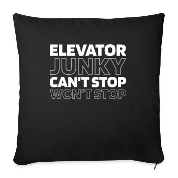 Elevator Elevator - Sofa pillowcase 17,3'' x 17,3'' (45 x 45 cm) - black - Front
