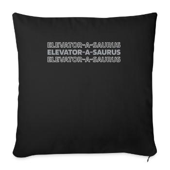 Elevator Elevator - Sofa pillowcase 17,3'' x 17,3'' (45 x 45 cm) - black - Front