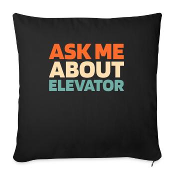 Elevator Elevator - Sofa pillowcase 17,3'' x 17,3'' (45 x 45 cm) - black - Front
