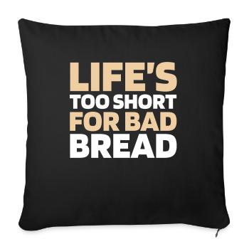 Pain au levain - Housse de coussin décorative 45 x 45 cm - noir - Devant