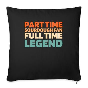 Pain au levain - Housse de coussin décorative 45 x 45 cm - noir - Devant