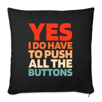 Elevator Elevator - Sofa pillowcase 17,3'' x 17,3'' (45 x 45 cm) - black - Front