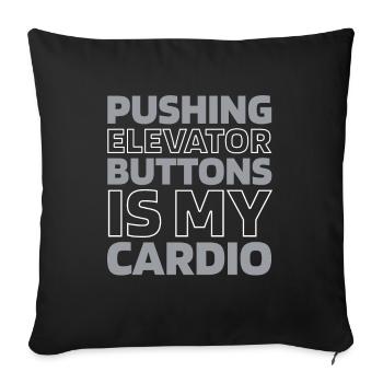 Elevator Elevator - Sofa pillowcase 17,3'' x 17,3'' (45 x 45 cm) - black - Front