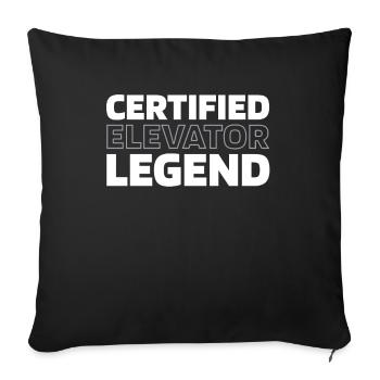 Elevator Elevator - Sofa pillowcase 17,3'' x 17,3'' (45 x 45 cm) - black - Front