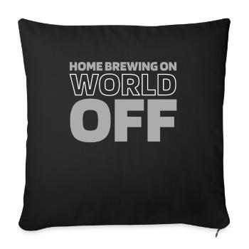 Bière artisanale Hobby Brewer - Housse de coussin décorative 45 x 45 cm - noir - Devant