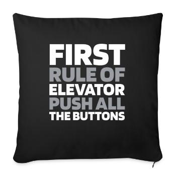 Elevator Elevator - Sofa pillowcase 17,3'' x 17,3'' (45 x 45 cm) - black - Front