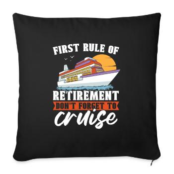 Kreuzfahrt Retired Retirement - Sofakissenbezug 45 x 45 cm - Schwarz - Vorne