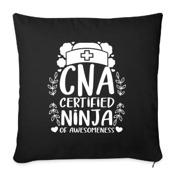 CNA Nursing Quotes Certified Nurse Assistant Gifts - Sofa pillowcase 17,3'' x 17,3'' (45 x 45 cm) - black - Front