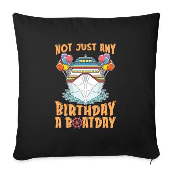 Kreuzfahrt Birthday Cruise - Sofakissenbezug 45 x 45 cm - Schwarz - Vorne