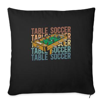Foosball table football - Sofa pillowcase 17,3'' x 17,3'' (45 x 45 cm) - black - Front