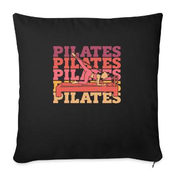 Pilates - Housse de coussin décorative 45 x 45 cm - noir - Devant