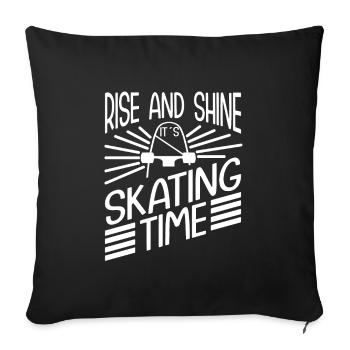 Art de skateboard pour garçons filles hommes cadeaux de skateboard - Housse de coussin décorative 45 x 45 cm - noir - Devant