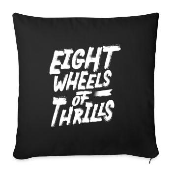 Roller Skate Huit Roues De Frissons Cadeaux - Housse de coussin décorative 45 x 45 cm - noir - Devant