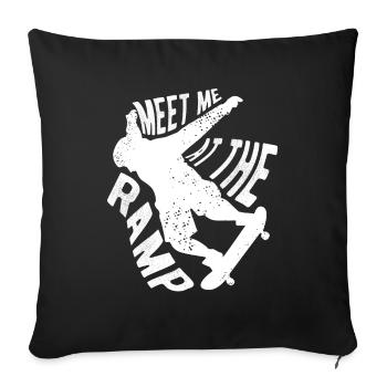 Skateboard Art For Boys Girls Men Skateboard Gifts - Sofa pillowcase 17,3'' x 17,3'' (45 x 45 cm) - black - Front