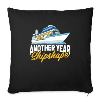 Kreuzfahrt Birthday Cruise - Sofakissenbezug 45 x 45 cm - Schwarz - Vorne