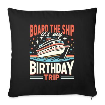 Croisière - Housse de coussin décorative 45 x 45 cm - noir - Devant