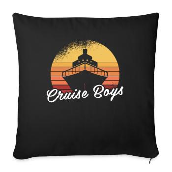 Croisière - Housse de coussin décorative 45 x 45 cm - noir - Devant