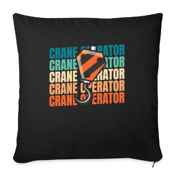 Crane Operator Crane Operator - Sofa pillowcase 17,3'' x 17,3'' (45 x 45 cm) - black - Front
