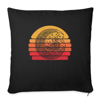 Duck Moon Phases - Sofa pillowcase 17,3'' x 17,3'' (45 x 45 cm) - black - Front