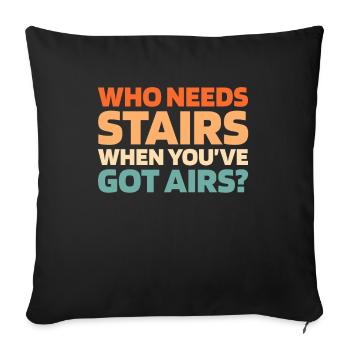 Elevator Elevator - Sofa pillowcase 17,3'' x 17,3'' (45 x 45 cm) - black - Front